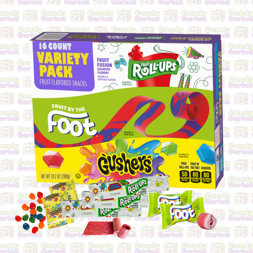 علبة لمجموعة متنوعة من رول ابس الفاكهة متنوعة 289...