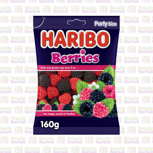 هاريبو حلوى الجيلاتين بشكل التوت 160 جرام مستورد م...