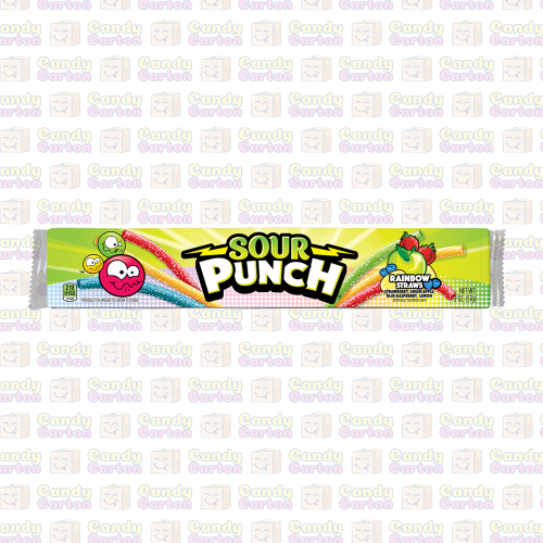حلوي قوس قزح بنكهة الفواكة المشكلة 57 جرام Sour Pu...