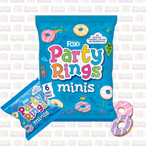 فوكس حلقات بسكويت بارتي رينجز ميني 6 اكياس صغيرة 2...