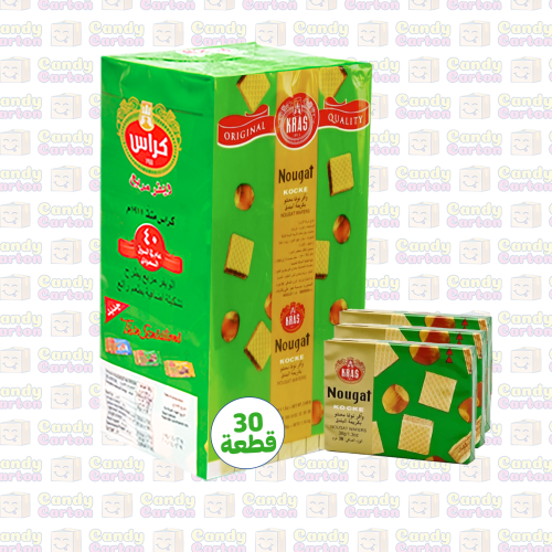 كراس ويفر نوغا مربع بسكويت بكريمة البندق 30 قطعة 3...