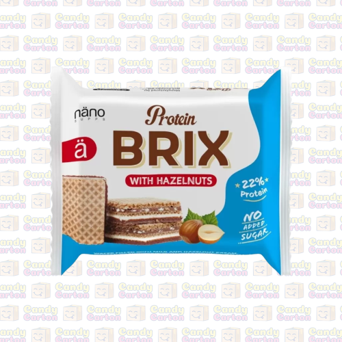 نانو ويفر بروتين بريكس بالبندق 25 جرام مستورد الما...