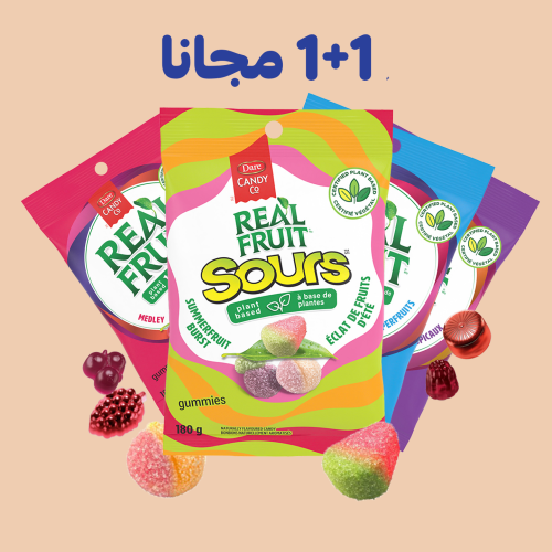 عرض 1 + 1 مجانا دير ريل فروت حلوى جيلي بنكهات الفو...