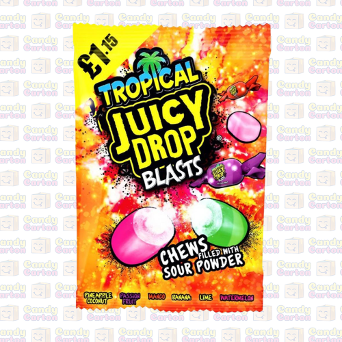 علكة جوسي دروب مملوءة بمسحوق حامض 120 جم Juicy Dro...