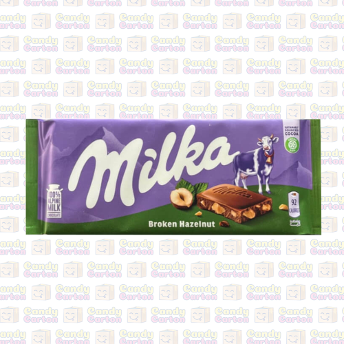 ميلكا شوكولاتة بالبندق المكسور 100 جرام milka