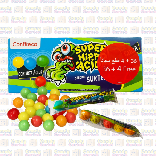 كونفيتيكا علكة سوبر هايبر اسيدو نكهات التوت الأزرق...