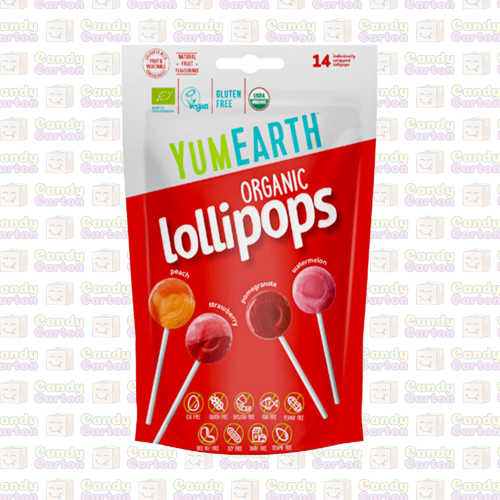 مصاصات عضوية نكهات (الفراولة والخوخ والبطيخ والرما...