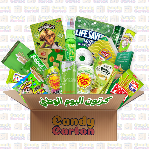 كرتون اليوم الوطني . منتجات خضراء