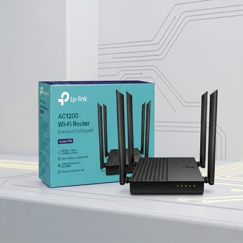 TP-Link Archer C64 AC1200 network router and netwo...
