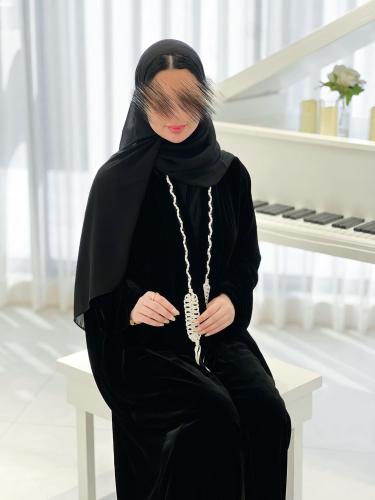 عباية مخمل شك ربع بشت