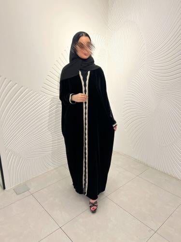 عباية مخمل شتوي سادة تدخيلة