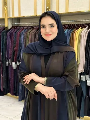 عباية آيا | نص كلوش حرير تركي بألوان مموجة