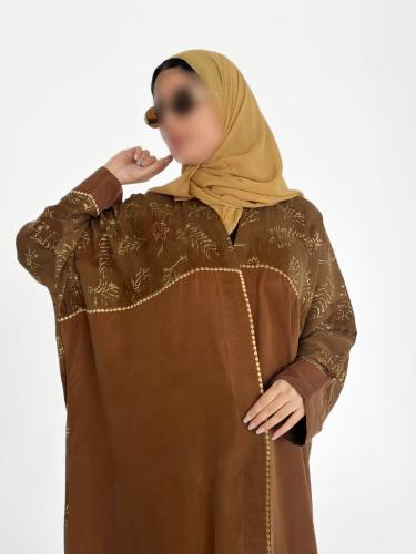 عباية إيفارا | حرير تركي مشجر بقصة نصف فراشة