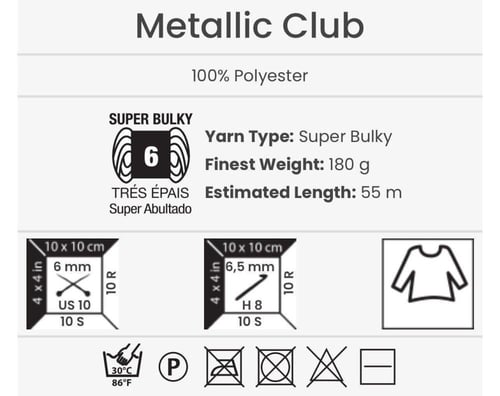 يارن ارت ميتاليك كلوب YarnArt Metallic Club 8105