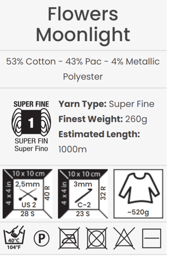 يارن ارت فلورز مون لايت 3271 Moonlight