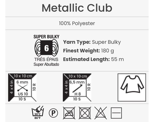 يارن ارت ميتاليك كلوب YarnArt Metallic Club 8115