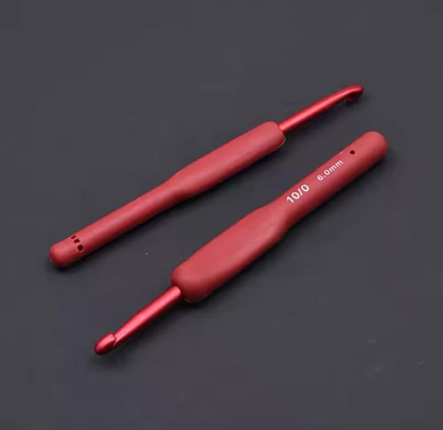 طقم 9 سنارات كروشيه (مقبض سيلكون)