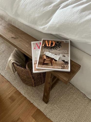 بنش خشب طبيعي