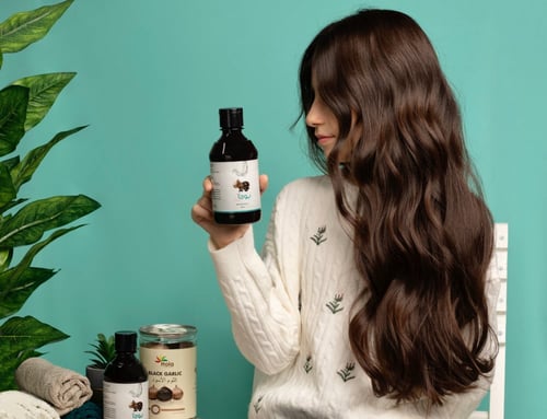 قطعتين من زيت الثوم الأسود الكوري