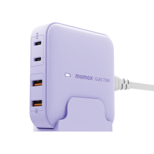 منصه شحن 2PD 2USB 70W MOMAX اللون بنفسجي
