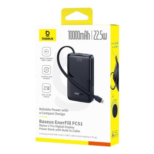 Baseus 22.5W 10,000 mAh USB/PD Portable Charger wi...