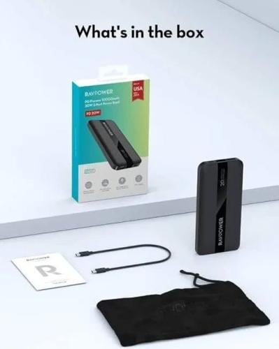 شاحن متنقل 10الاف usb/pd 20W من RAVPOWER