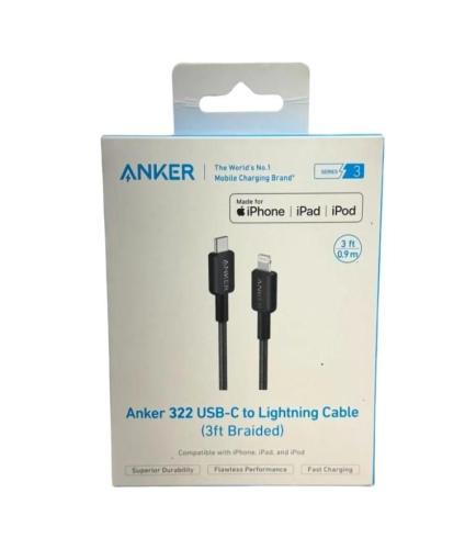 كيبل 0.9متر PD قماش اسود من شركة ANKER