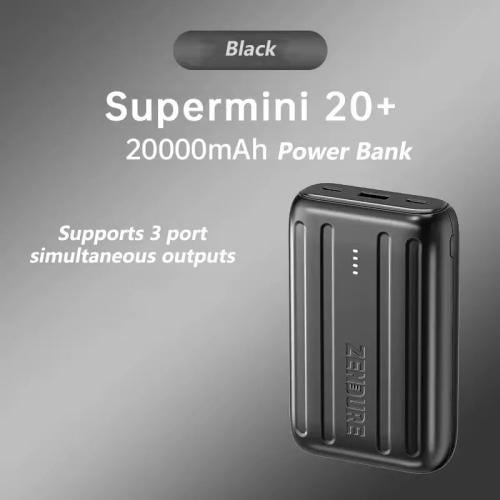 شاحن متنقل 20الف 1USB/2PD 20W اسود من ZENDURE