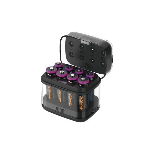 Harbo 8T Charging Dock with 8 Rechargeable Lithium Batteries (AA & AAA) - Black by JODA