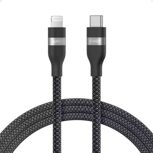 كيبل 0.9متر PD ايفون قماش اسود من ANKER