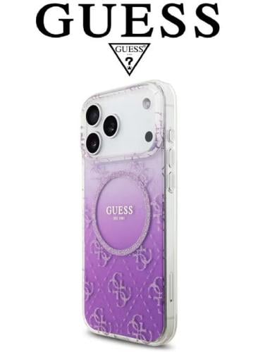 GUESS iPhone 17 Pro Clear Purple Case