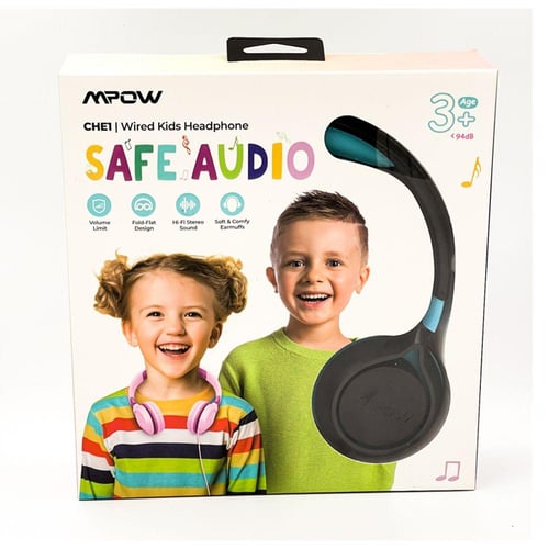 سماعة رأس للاطفال اسود وازرق من شركة MPOW che1