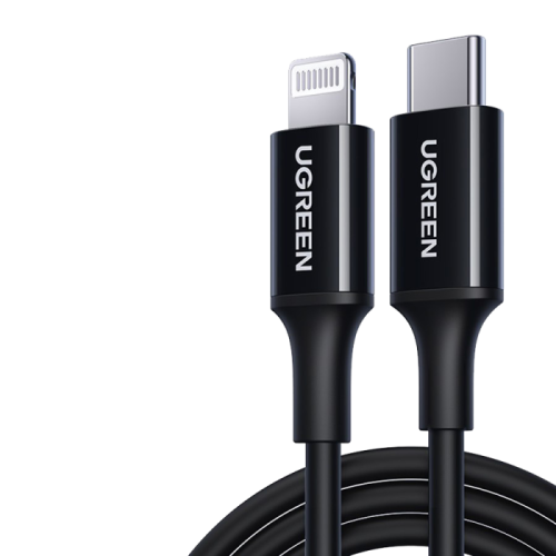 كيبل ايفون 1متر PD 60W اسود من شركة UGREEN