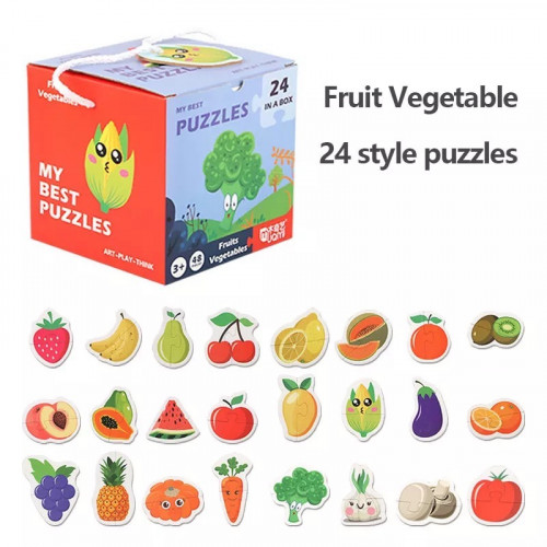 بزل تعليمي خشبي يتكون من 24 قطعة