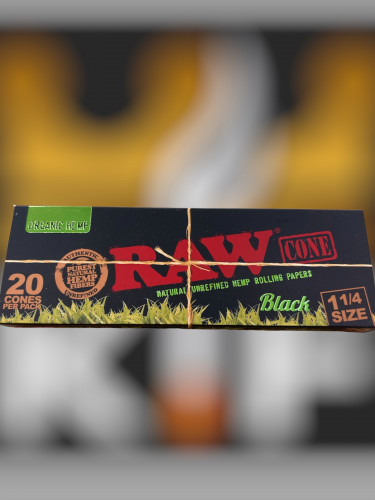 علبة raw اورقنك بلاك 20 مخروط حجم وسط 1.4