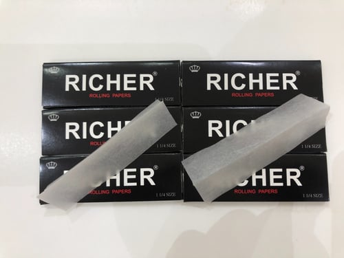كرتون ورق لف ريتشر ابيض وسط ، RICHER Rolling Paper