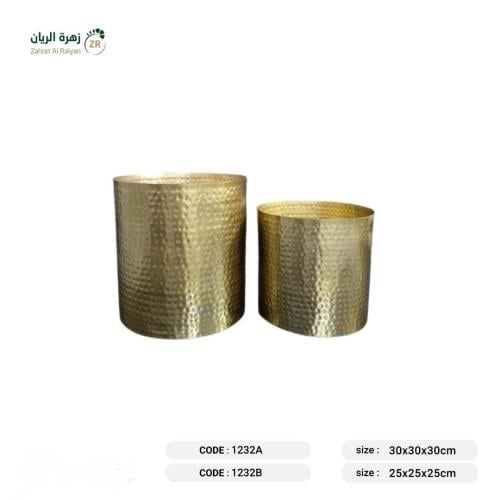 حوض هندي معدن لون ذهبي