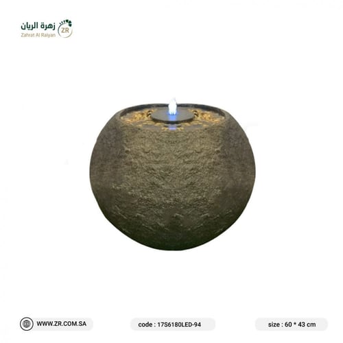 نافورة كروية مودرن بالإضاءة لون رمادي