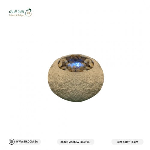 نافورة كروية مودرن صغيرة بالإضاءة