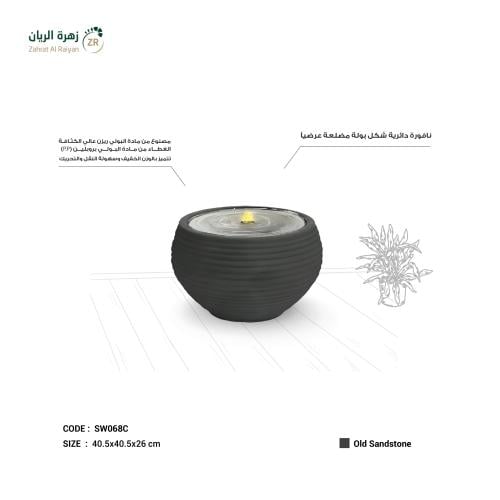 نافورة دائرية شكل حوض مضلع بولي ايثيلين عالي الكثا...