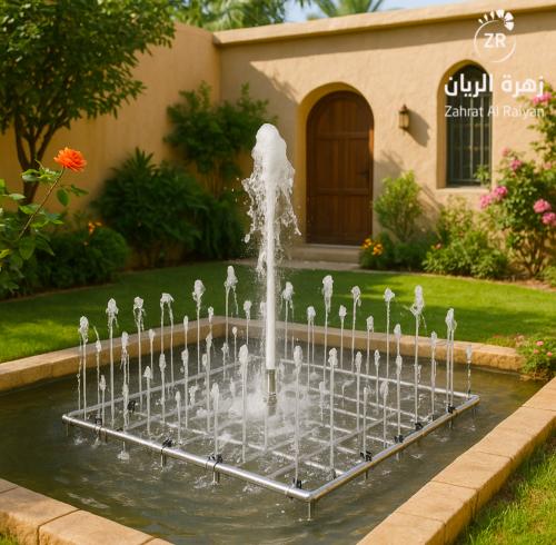 نافورة راقصة مربعة