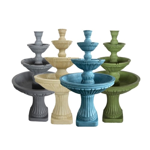 نافورة أدوار فايبر رمادي(باضاءة او بدون اضاءة)