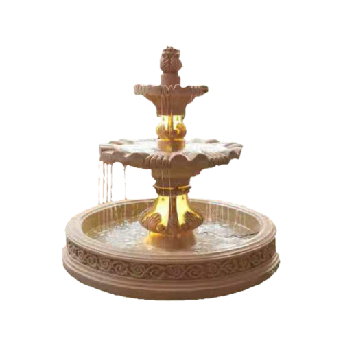 نافورة ريزن مدعمة بالاضاءة الداخلية مع حوض
