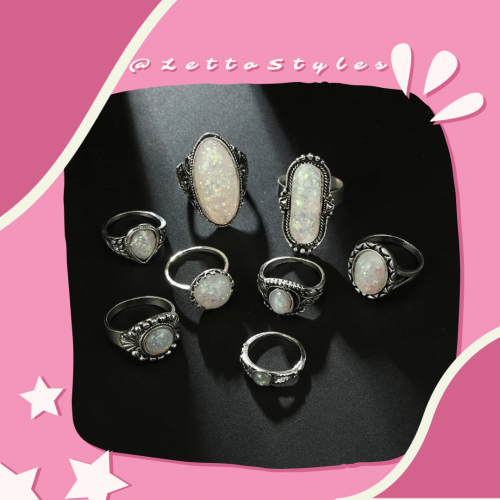 خواتم عتيقه 8 قطع