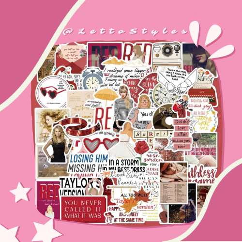 ملصقات تايلور سويفت ( RED ) 50 قطعة