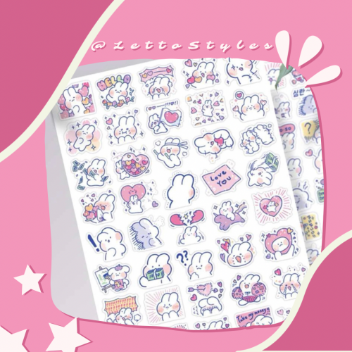 ملصقات الأرنب 40 قطعة