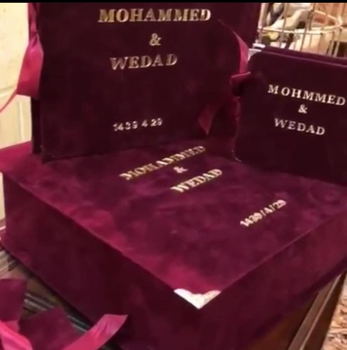 Square velvet album set 30*30 with crillic writing