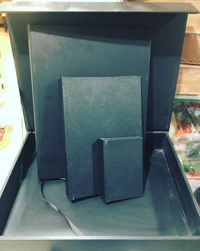 Album set triple leather black A3+A4+A5
