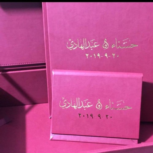 تصنيع طقم البوم اي فور و اي فايف جلد مع طباعه فويل
