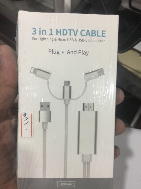 3 in 1 cable video mobile HD-TV